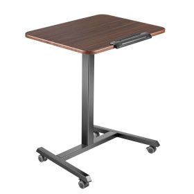 Standing Desk, Adjustable Height Mobile Stand Up Desk with Tilting Desktop, 25.6 x 19 in Small Computer Sit Stand Rolling Workstation with 4 Cast