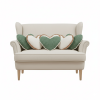 6PC 16.5 × 12.6in Heart-Shaped Plush and Woven Pillow Cover Set – Decorative Cushions for Home, Sofa, and Bedroom