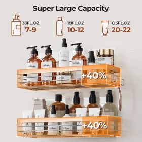 Shower Caddy with 5 Hooks Organizer for Hanging Razor and Sponge Bathroom Basket Adhesive Shower Shelf Storage Kitchen Rack Wall Mounted No Drilling R