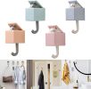 4Pcs Creative Adhesive Wall Hook for Wall and Door Heavy Duty Coat Hooks