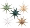 Sage Green 9-Pointed 12 Inch Paper Star Lanterns Christmas Hanging Lamp Paper Decorations Shade Wedding Birthday Christmas Home Party Decorations