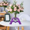 Purple Room Decor Accents, Heart Hand Statues and Sculptures