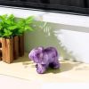Amethyst Elephant Decor Statue Crystals Healing Stones Crystal Pocket Figurines Cute Stocking Stuffers Sculpture Gemstones Spiritual Home Office Desk