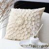 17.7in Sunflower Pillow Cover – Cotton Linen Cushion Case, Decorative Throw Pillow Cover