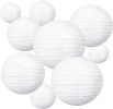 10Pcs White Paper Lanterns Decorative Chinese/Japanese Hanging Round Paper Lanterns Lamp for Birthday, Wedding, Christmas, Bridal, Home Decor