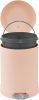 Small Trash Can, 1.2 Gallon | Round Stainless Steel Garbage Bin with Soft Close Lid & Step Foot Pedal | Metal Waste Basket with Removable Inner Bucket