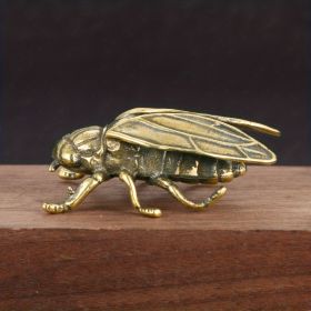 1pc Bee Figurines, Creative Decorative Bee Statues Bee Desktop Ornament For Rustic Office Home Decor (Color: Cicada)
