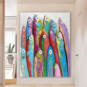 Oil Painting Hand Painted Vertical Abstract Animals Contemporary Modern Rolled Canvas  Living Room hallway bedroom luxurious decorative painting (size: 60x90cm)