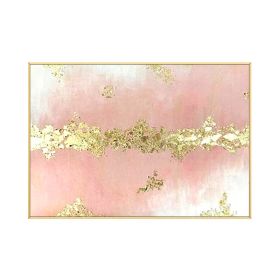 Abstract Elegant Minimalist Golden Pink Sea Poster Nordic Canvas Painting Wall Art Picture for Living Room Home Decor No Frame (size: 70x140cm)