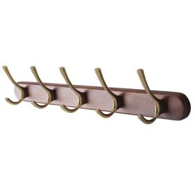 Hole-Free Clothes Hook Wall Wardrobe Clothes Hook (Options: 5 Hooks, Color: YELLOW)