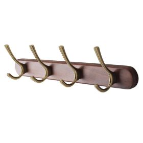 Hole-Free Clothes Hook Wall Wardrobe Clothes Hook (Options: 4 Hooks, Color: YELLOW)