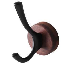 Hole-Free Clothes Hook Wall Wardrobe Clothes Hook (Options: 1 Hook, Color: Black)
