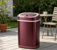 Automatic Sensor Trash Can, Stainless Steel Touch-Free Garbage Bin with Odor Sealing Lid