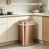Automatic Sensor Trash Can, Stainless Steel Touch-Free Garbage Bin with Odor Sealing Lid