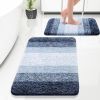 Bathroom Rug Set 2 Piece, Soft Absorbent Microfiber Bath Rug Set, Non-Slip, Machine Wash Dry, Plush Shaggy Bath Mats for Bathroom (30"x20"+24"x16"