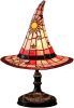 Handmade Gothic Witch Hat Night Light –Witch Hat Lamp Stained Glass LED Lamp, Spooky Halloween Decor, Indoor & Outdoor Witchcraft Gift