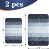 Bathroom Rug Set 2 Piece, Soft Absorbent Microfiber Bath Rug Set, Non-Slip, Machine Wash Dry, Plush Shaggy Bath Mats for Bathroom (30"x20"+24"x16"